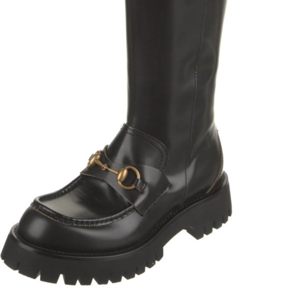 Gucci Black Leather Knee-High Boots - Picture 8 of 8